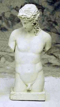 Männliche Skulptur, H 90, Steinfigur, Gartenfigur
